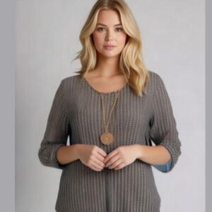 H&M Blue & White Polka Dot Blouse Large​​​​​